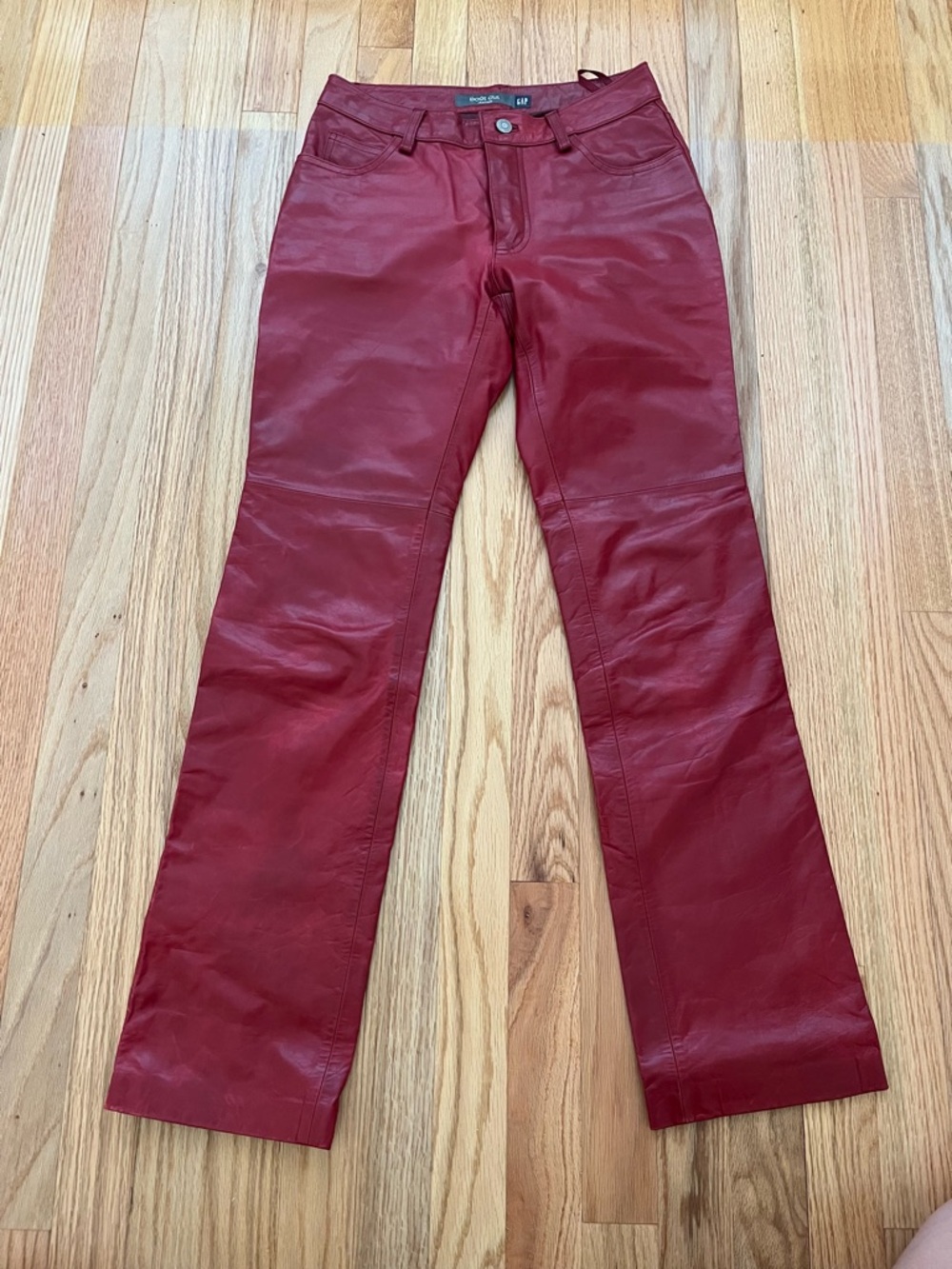 GAP Red Genuine Leather Red Pants Size 1 Vintage